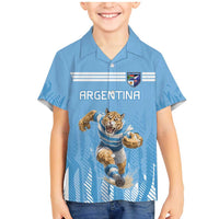 Argentina Rugby Custom Family Matching Mermaid Dress and Hawaiian Shirt Glory Be To Pumas - Wonder Print Shop