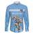 Argentina Rugby Custom Family Matching Off The Shoulder Long Sleeve Dress and Hawaiian Shirt Glory Be To Pumas - Wonder Print Shop
