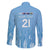 Argentina Rugby Custom Family Matching Off The Shoulder Long Sleeve Dress and Hawaiian Shirt Glory Be To Pumas - Wonder Print Shop