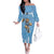 Argentina Rugby Custom Family Matching Off The Shoulder Long Sleeve Dress and Hawaiian Shirt Glory Be To Pumas - Wonder Print Shop