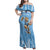Argentina Rugby Custom Family Matching Off Shoulder Maxi Dress and Hawaiian Shirt Glory Be To Pumas - Wonder Print Shop
