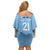 Argentina Rugby Custom Family Matching Off Shoulder Short Dress and Hawaiian Shirt Glory Be To Pumas - Wonder Print Shop