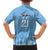 Argentina Rugby Custom Family Matching Short Sleeve Bodycon Dress and Hawaiian Shirt Glory Be To Pumas - Wonder Print Shop