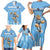 Argentina Rugby Custom Family Matching Short Sleeve Bodycon Dress and Hawaiian Shirt Glory Be To Pumas - Wonder Print Shop