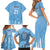 Argentina Rugby Custom Family Matching Short Sleeve Bodycon Dress and Hawaiian Shirt Glory Be To Pumas - Wonder Print Shop