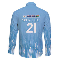 Argentina Rugby Custom Family Matching Short Sleeve Bodycon Dress and Hawaiian Shirt Glory Be To Pumas - Wonder Print Shop
