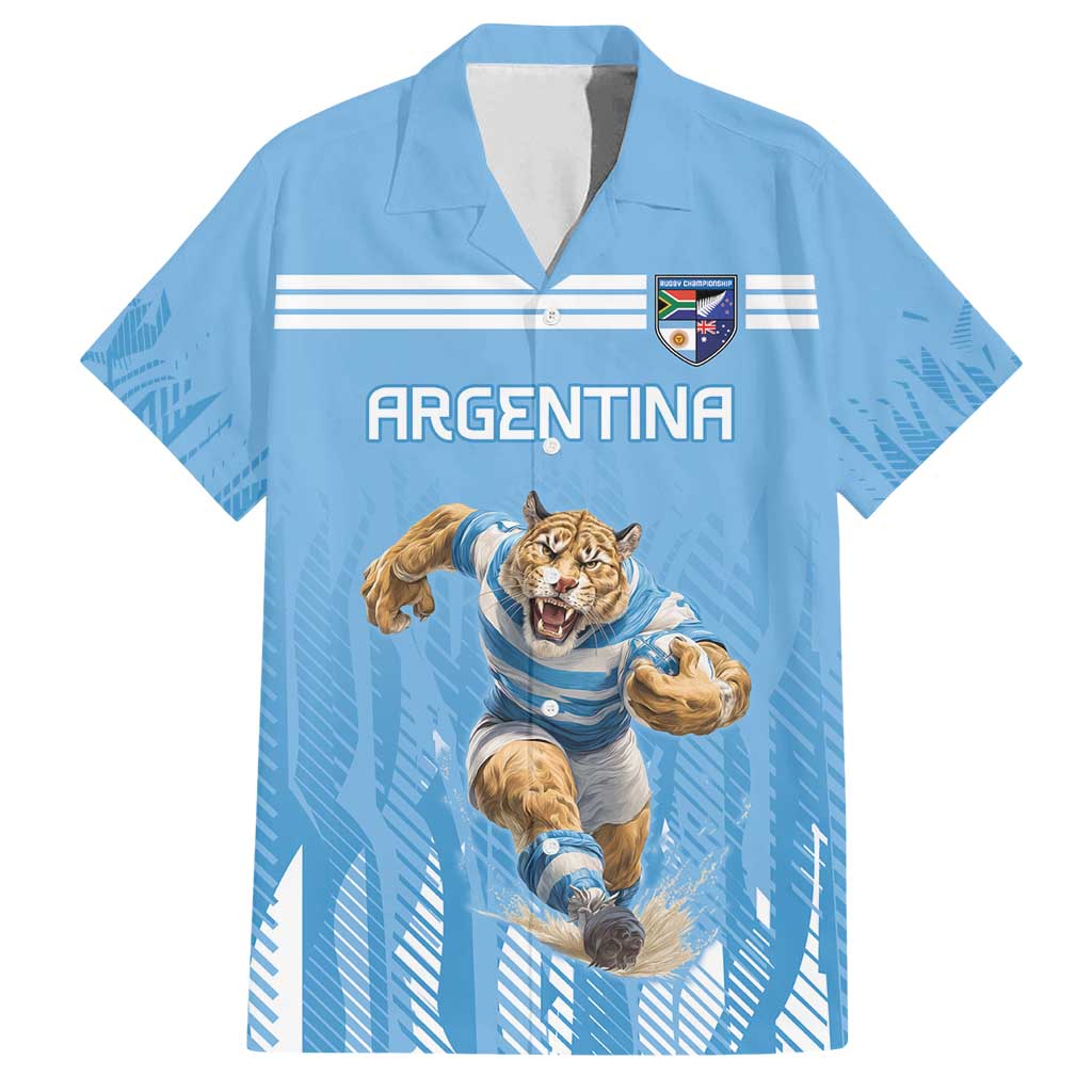 Argentina Rugby Custom Family Matching Summer Maxi Dress and Hawaiian Shirt Glory Be To Pumas - Wonder Print Shop