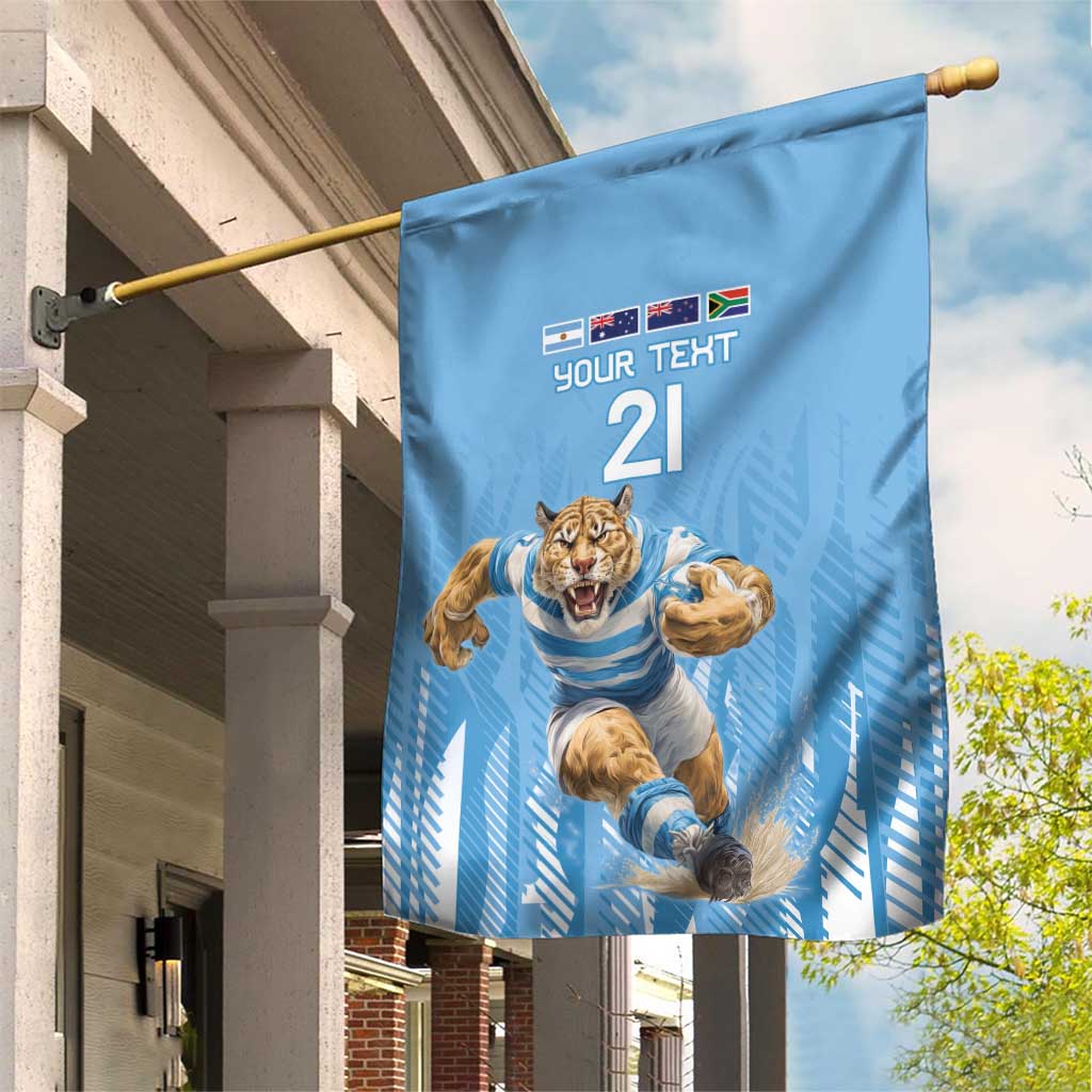 Argentina Rugby Custom Garden Flag Glory Be To Pumas - Wonder Print Shop