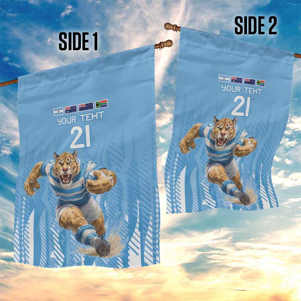 Argentina Rugby Custom Garden Flag Glory Be To Pumas - Wonder Print Shop