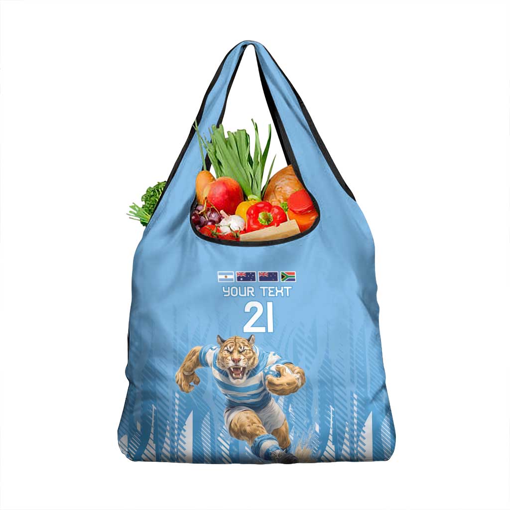 Argentina Rugby Custom Grocery Bag Glory Be To Pumas - Wonder Print Shop