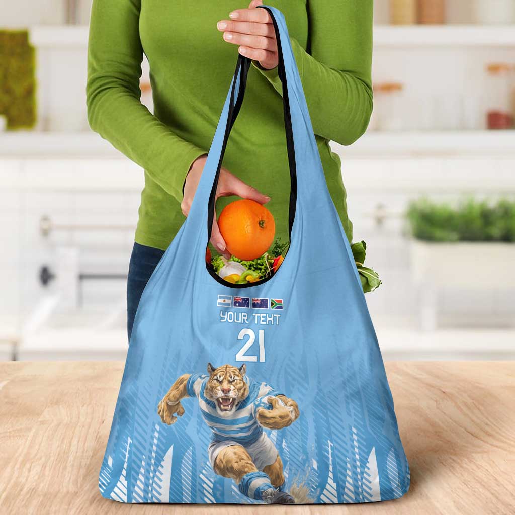 Argentina Rugby Custom Grocery Bag Glory Be To Pumas - Wonder Print Shop