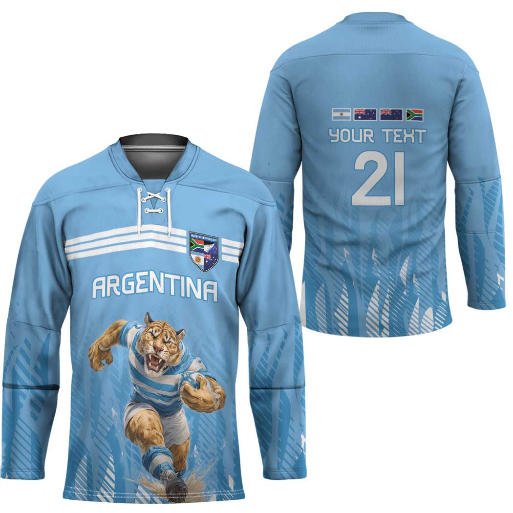 Argentina Rugby Custom Hockey Jersey Glory Be To Pumas - Wonder Print Shop