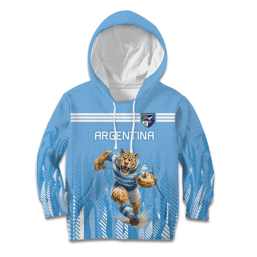 Argentina Rugby Custom Kid Hoodie Glory Be To Pumas - Wonder Print Shop
