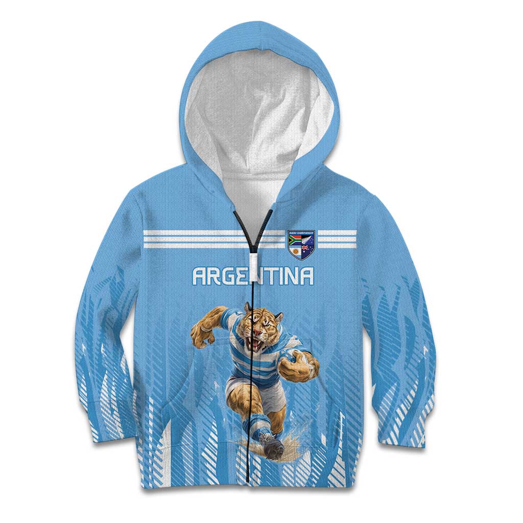 Argentina Rugby Custom Kid Hoodie Glory Be To Pumas - Wonder Print Shop