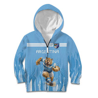 Argentina Rugby Custom Kid Hoodie Glory Be To Pumas - Wonder Print Shop