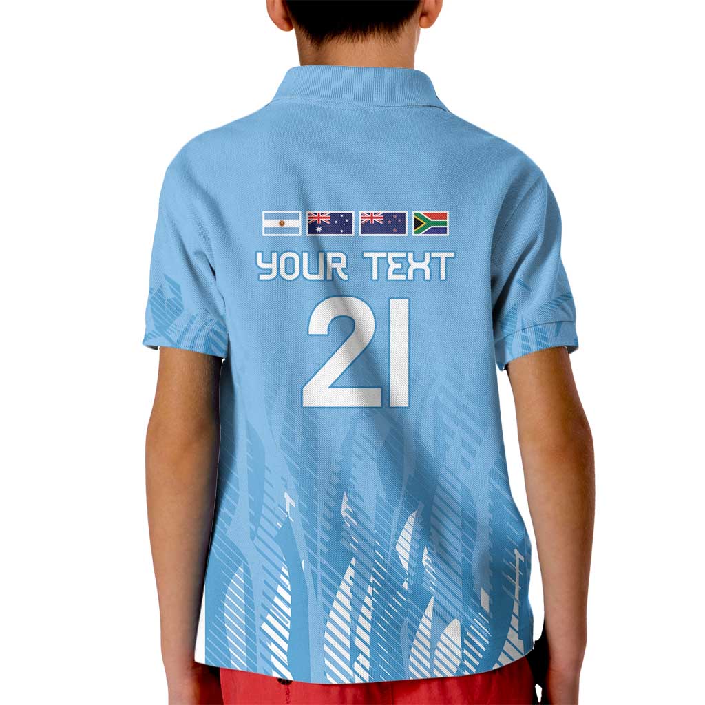 Argentina Rugby Custom Kid Polo Shirt Glory Be To Pumas - Wonder Print Shop