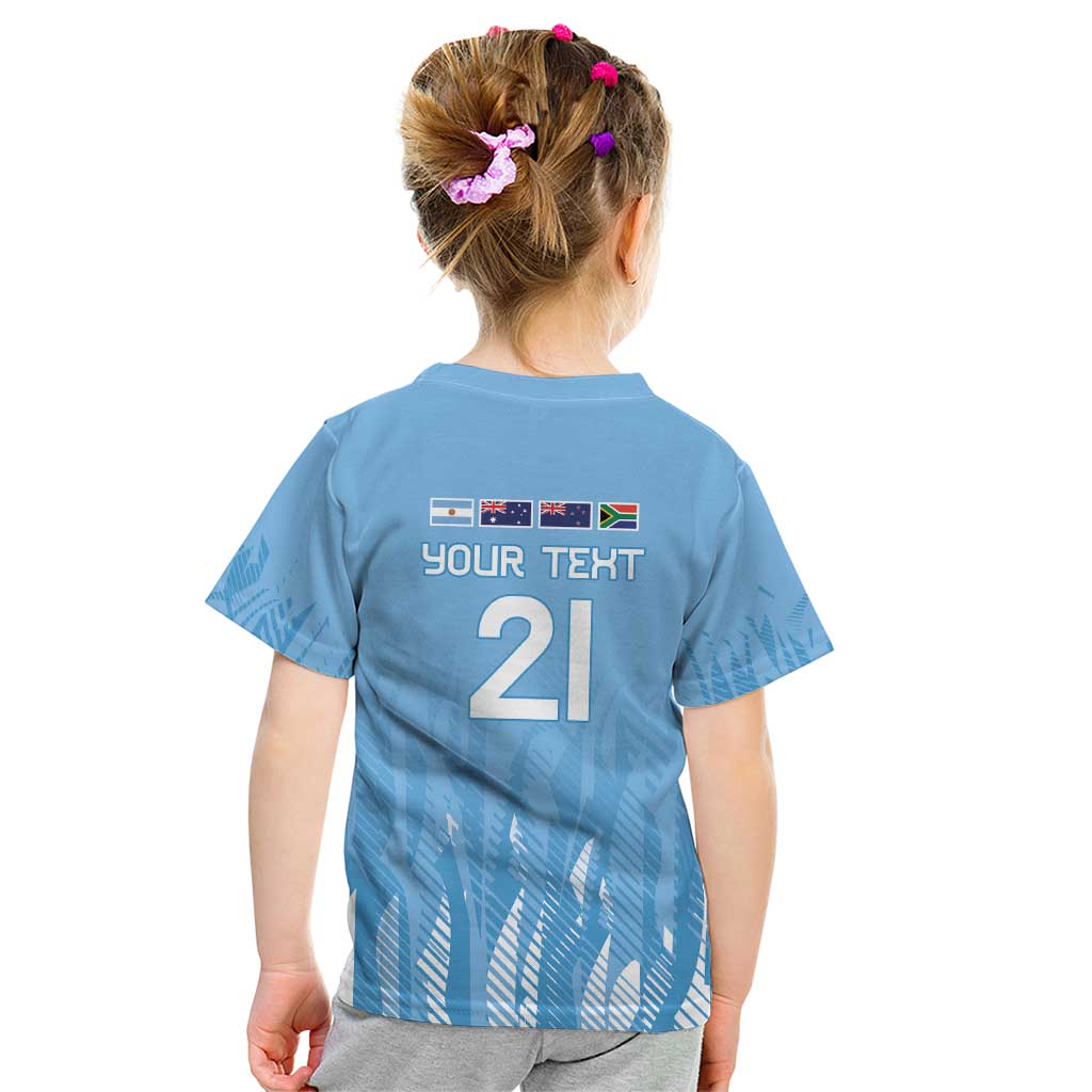 Argentina Rugby Custom Kid T Shirt Glory Be To Pumas - Wonder Print Shop
