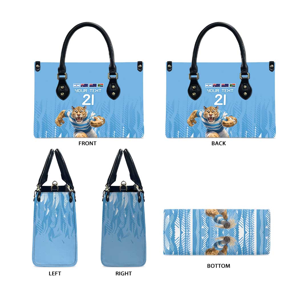 Argentina Rugby Custom Leather Bag Glory Be To Pumas - Wonder Print Shop