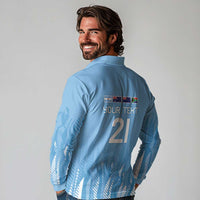 Argentina Rugby Custom Long Sleeve Polo Shirt Glory Be To Pumas - Wonder Print Shop