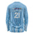 Argentina Rugby Custom Long Sleeve Shirt Glory Be To Pumas - Wonder Print Shop