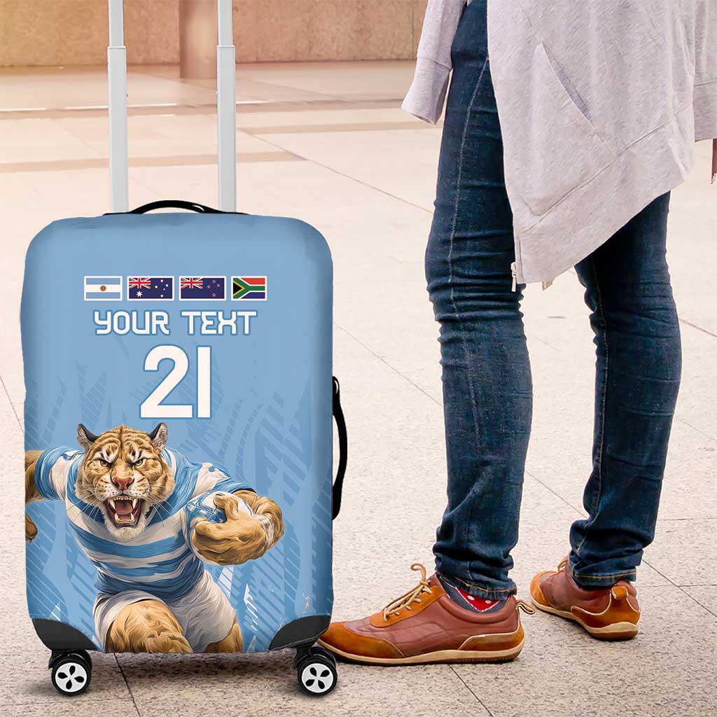 Argentina Rugby Custom Luggage Cover Glory Be To Pumas - Wonder Print Shop