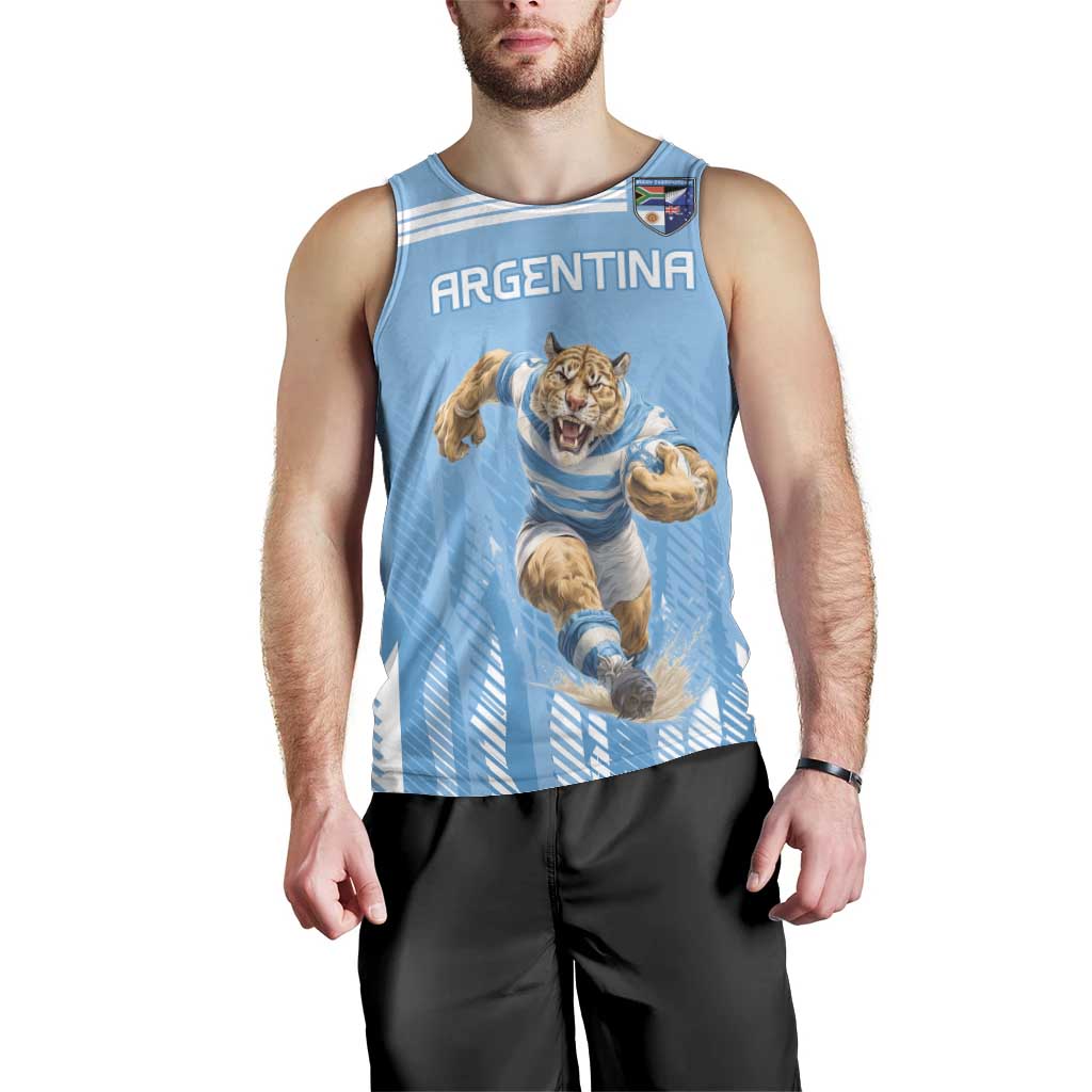 Argentina Rugby Custom Men Tank Top Glory Be To Pumas - Wonder Print Shop