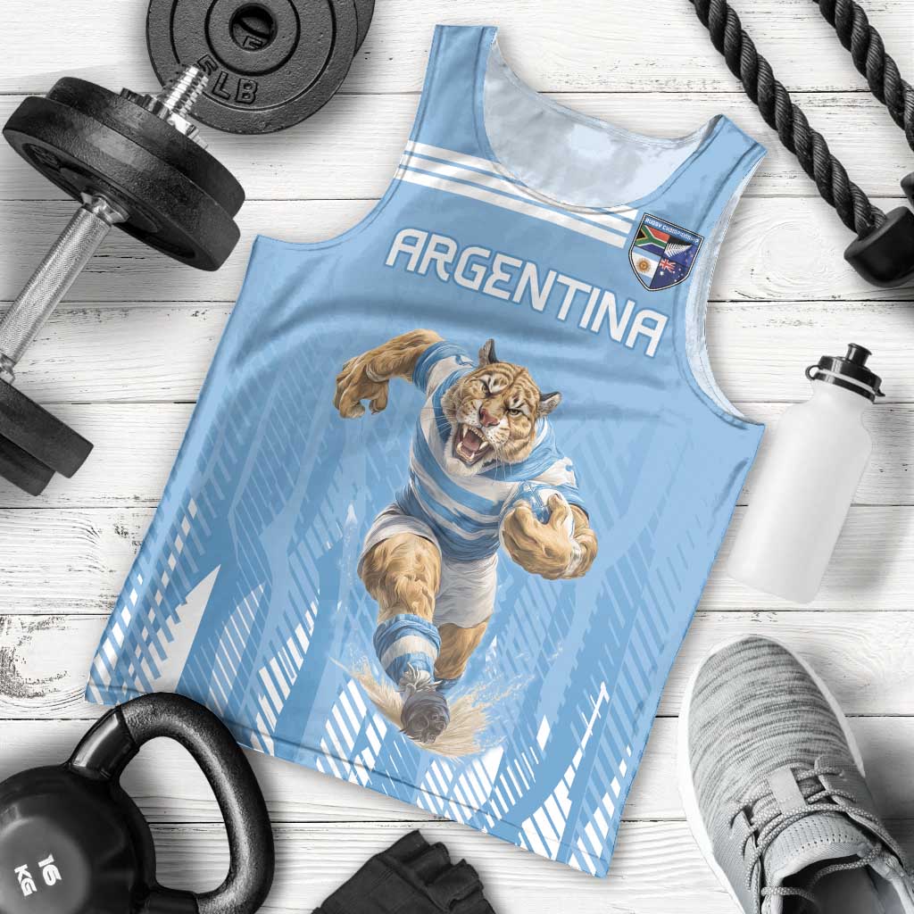 Argentina Rugby Custom Men Tank Top Glory Be To Pumas - Wonder Print Shop