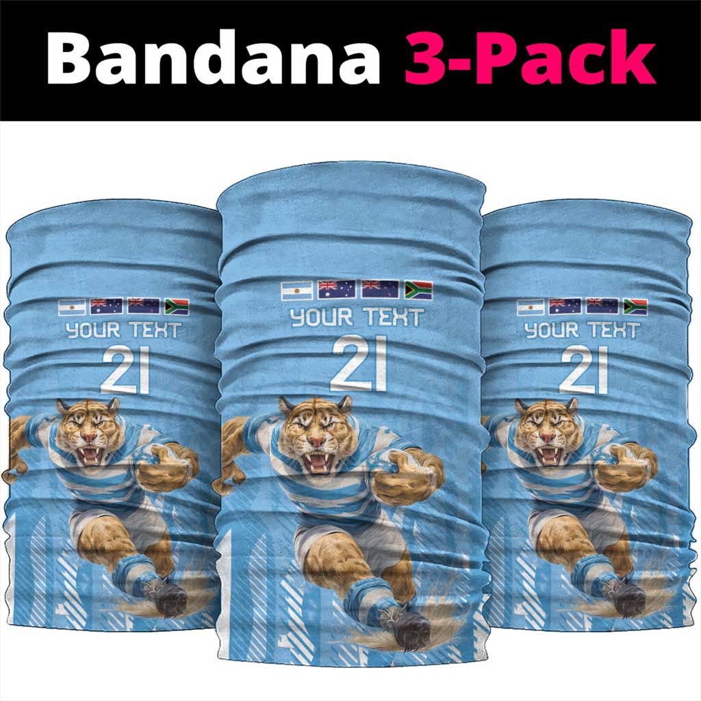 Argentina Rugby Custom Neck Gaiter Glory Be To Pumas - Wonder Print Shop