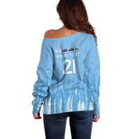 Argentina Rugby Custom Off Shoulder Sweater Glory Be To Pumas - Wonder Print Shop