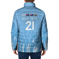 Argentina Rugby Custom Padded Jacket Glory Be To Pumas - Wonder Print Shop