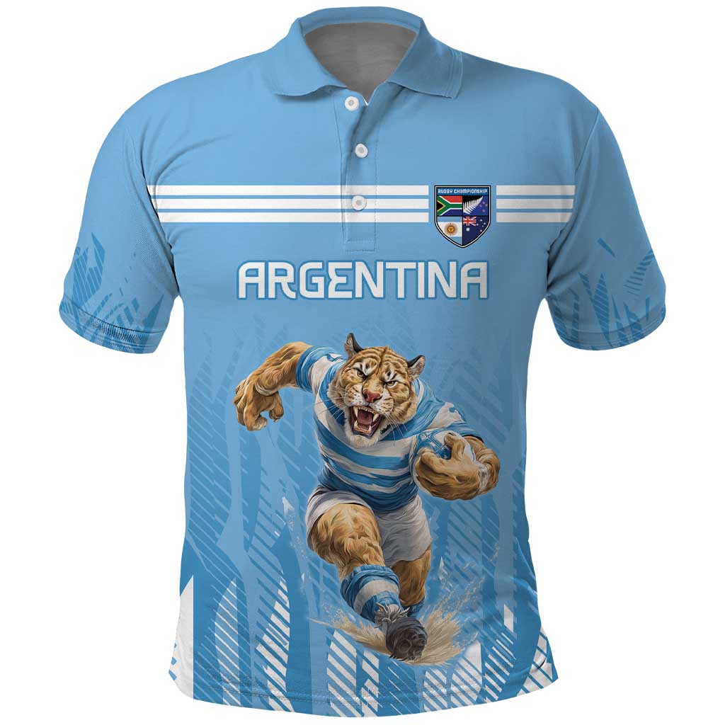 Argentina Rugby Custom Polo Shirt Glory Be To Pumas - Wonder Print Shop