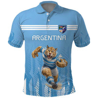 Argentina Rugby Custom Polo Shirt Glory Be To Pumas - Wonder Print Shop