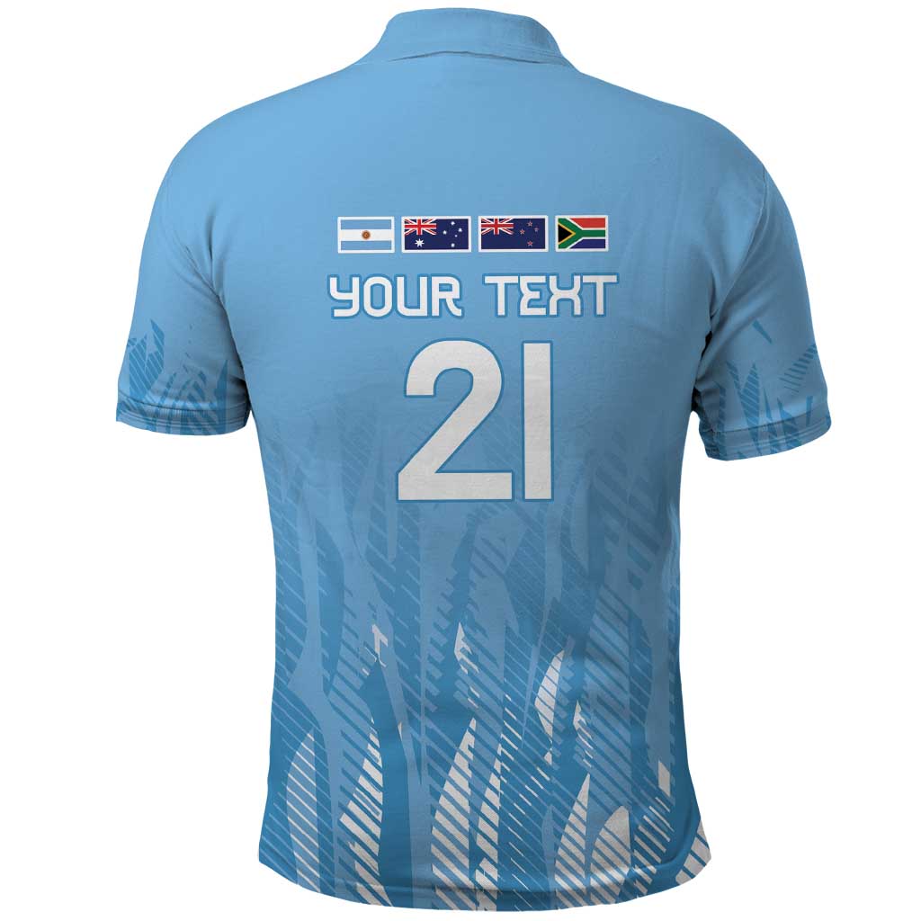 Argentina Rugby Custom Polo Shirt Glory Be To Pumas - Wonder Print Shop