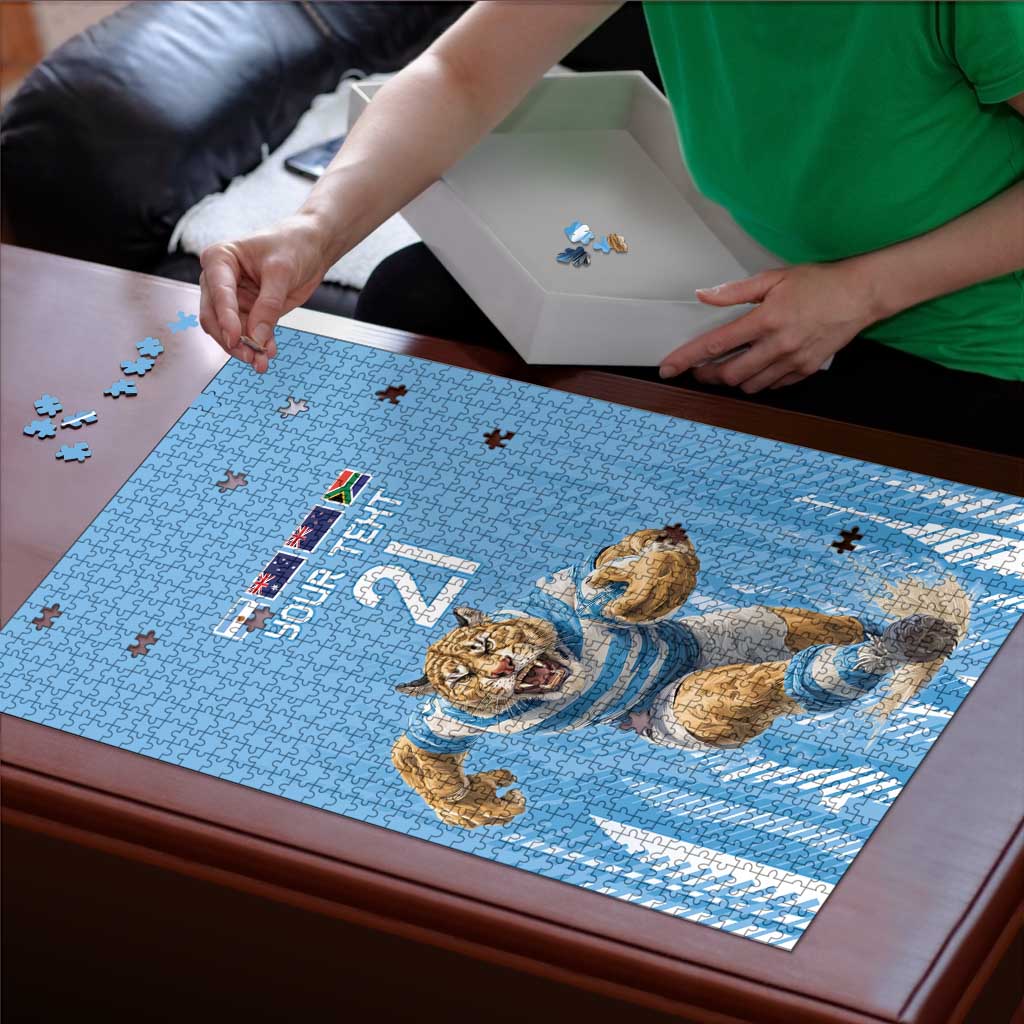 Argentina Rugby Custom Puzzle Glory Be To Pumas - Wonder Print Shop
