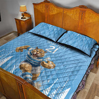 Argentina Rugby Custom Quilt Bed Set Glory Be To Pumas - Wonder Print Shop
