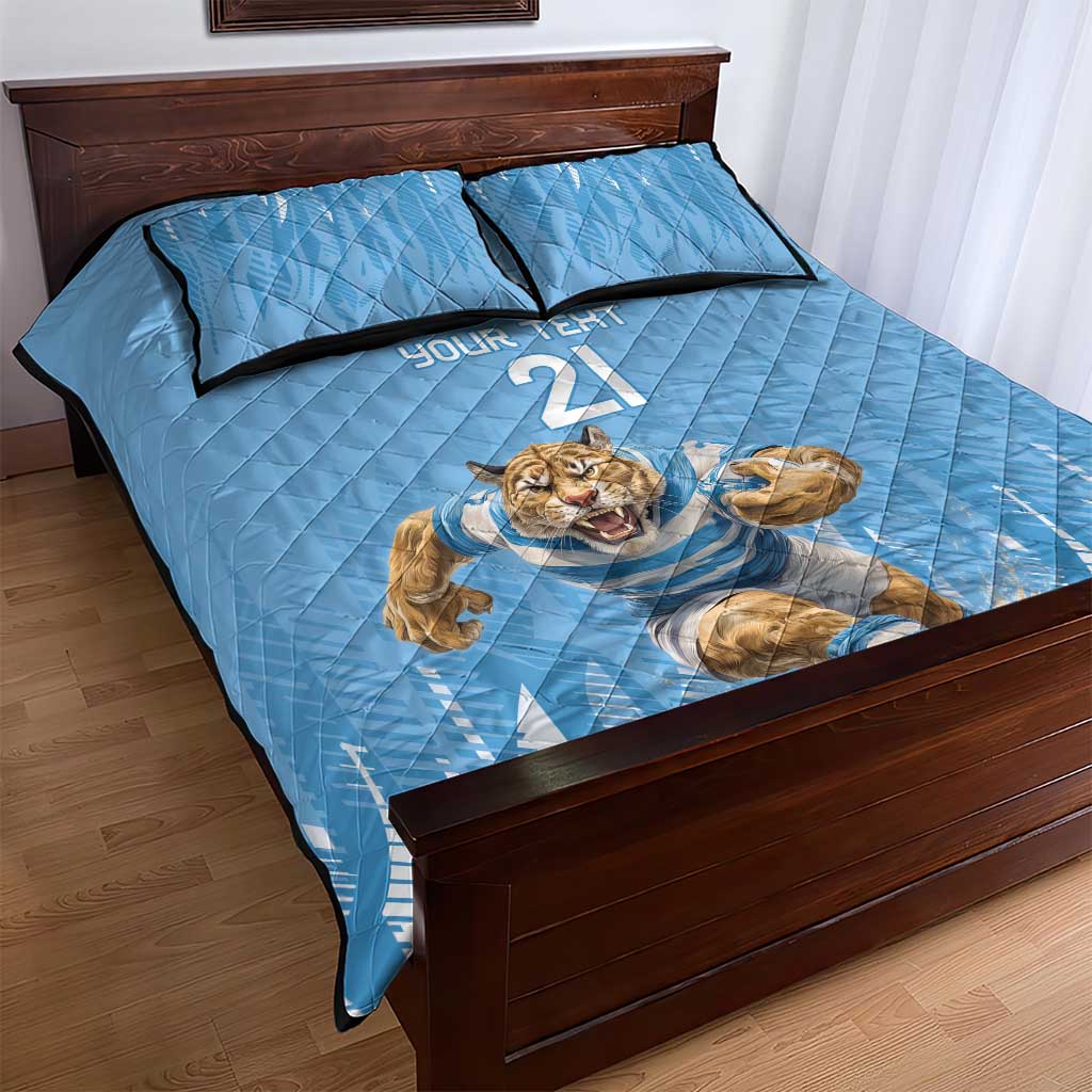 Argentina Rugby Custom Quilt Bed Set Glory Be To Pumas - Wonder Print Shop