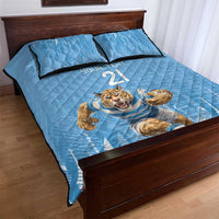 Argentina Rugby Custom Quilt Bed Set Glory Be To Pumas - Wonder Print Shop