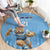 Argentina Rugby Custom Round Carpet Glory Be To Pumas - Wonder Print Shop