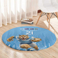 Argentina Rugby Custom Round Carpet Glory Be To Pumas - Wonder Print Shop