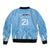 Argentina Rugby Custom Sleeve Zip Bomber Jacket Glory Be To Pumas - Wonder Print Shop