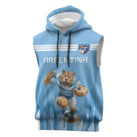 Argentina Rugby Custom Sleeveless Hoodie Glory Be To Pumas - Wonder Print Shop