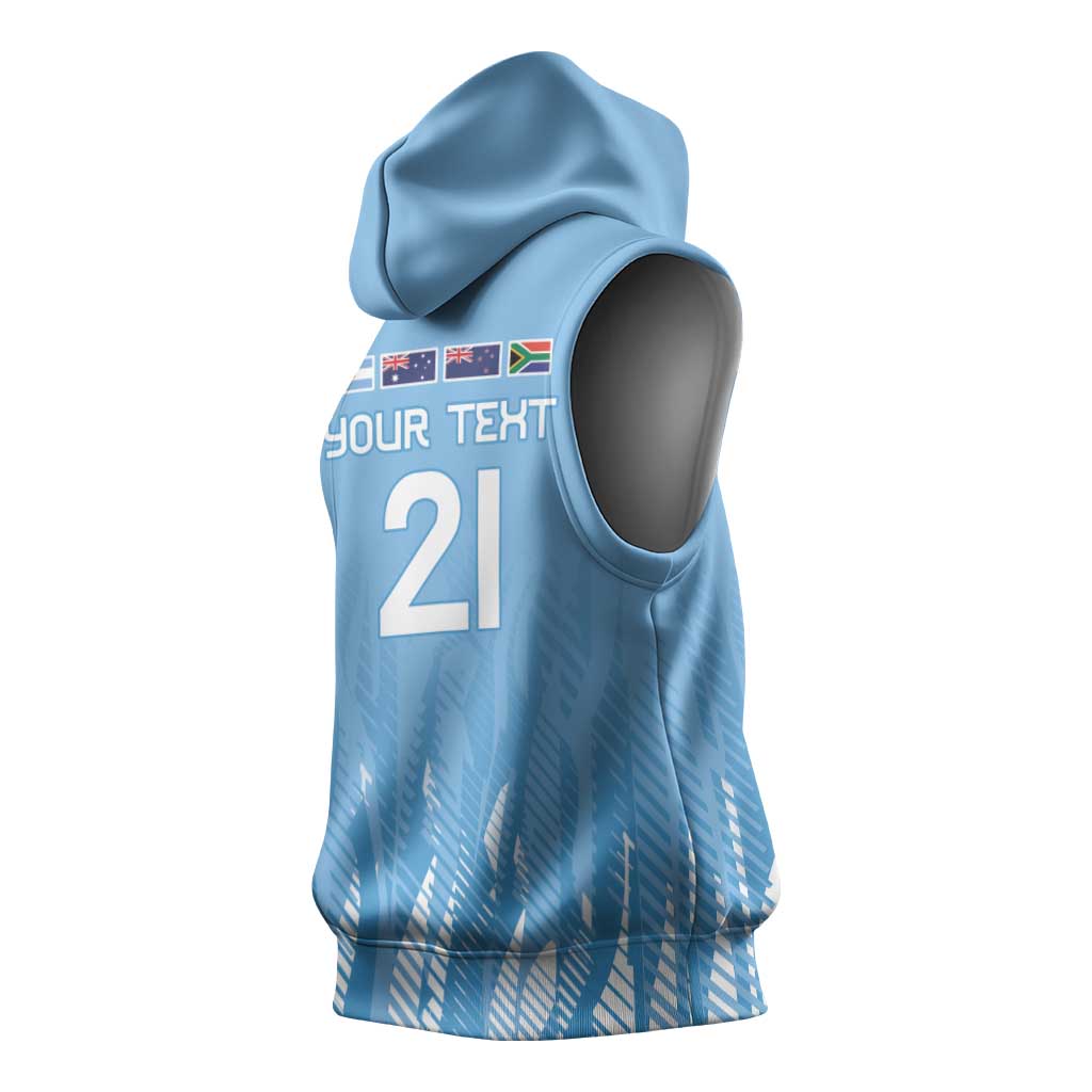 Argentina Rugby Custom Sleeveless Hoodie Glory Be To Pumas - Wonder Print Shop