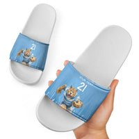 Argentina Rugby Custom Slide Sandals Glory Be To Pumas - Wonder Print Shop
