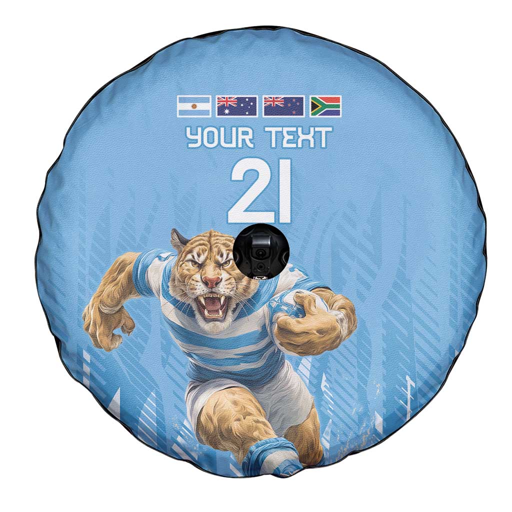 Argentina Rugby Custom Spare Tire Cover Glory Be To Pumas - Wonder Print Shop