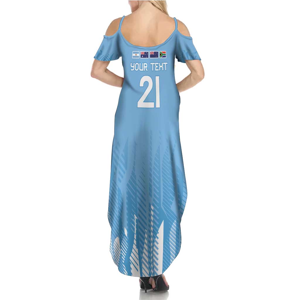 Argentina Rugby Custom Summer Maxi Dress Glory Be To Pumas - Wonder Print Shop