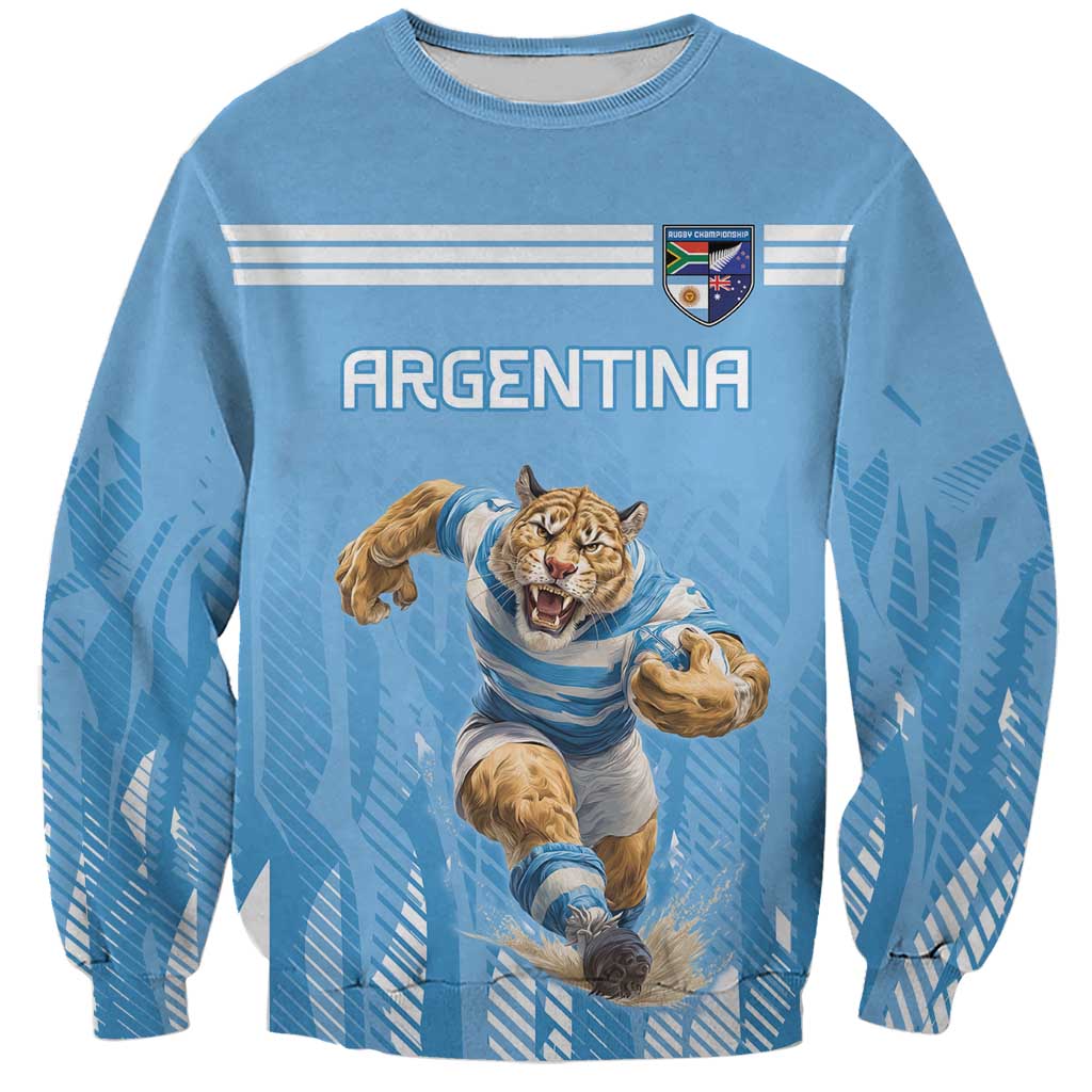 Argentina Rugby Custom Sweatshirt Glory Be To Pumas - Wonder Print Shop