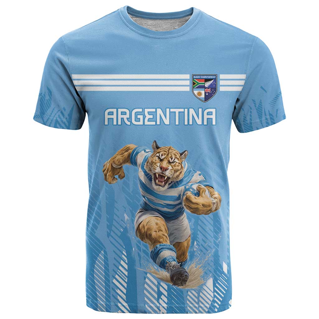 Argentina Rugby Custom T Shirt Glory Be To Pumas - Wonder Print Shop