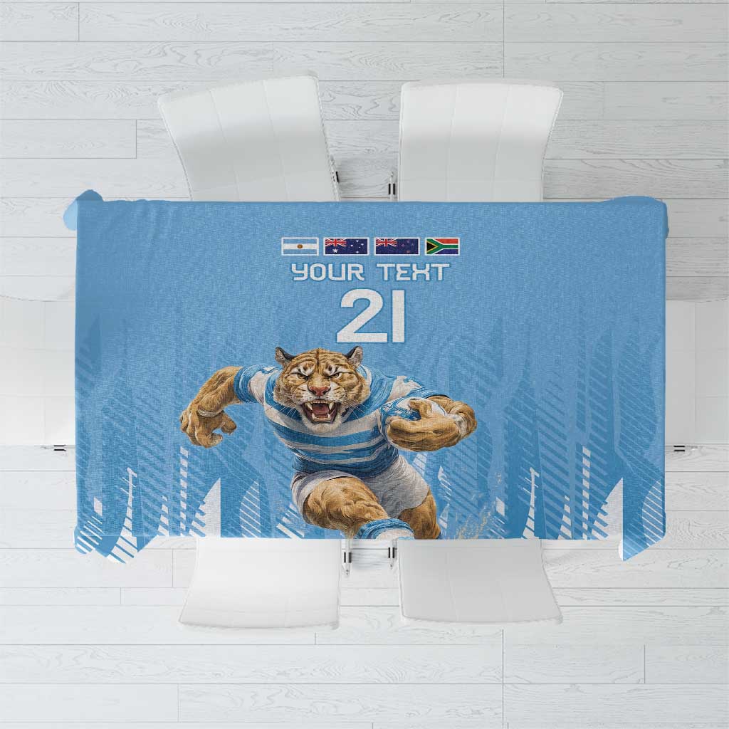 Argentina Rugby Custom Tablecloth Glory Be To Pumas - Wonder Print Shop