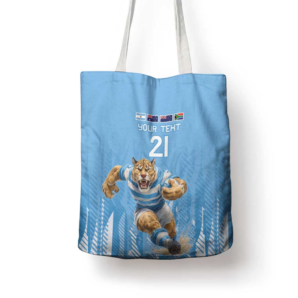 Argentina Rugby Custom Tote Bag Glory Be To Pumas - Wonder Print Shop