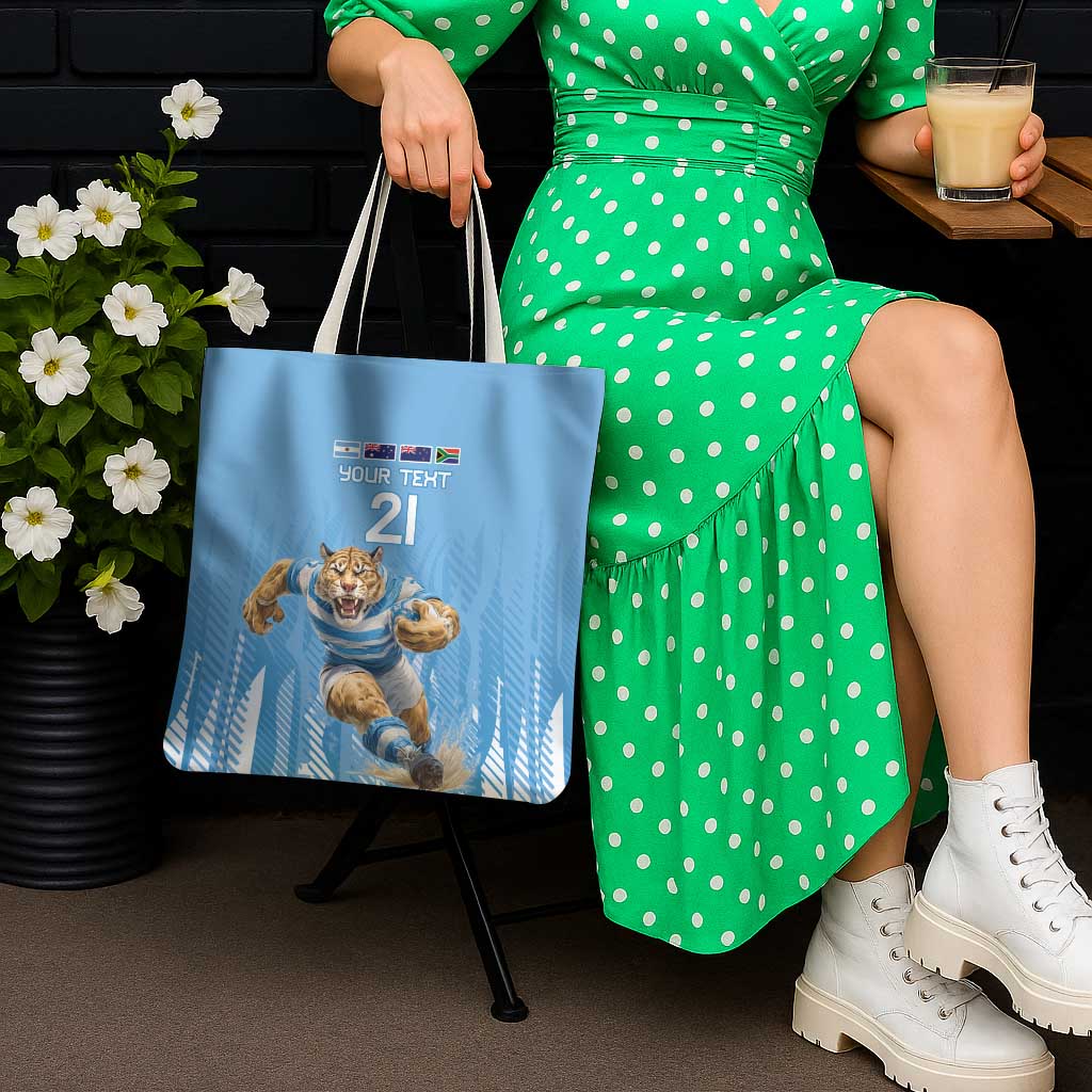 Argentina Rugby Custom Tote Bag Glory Be To Pumas - Wonder Print Shop